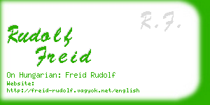 rudolf freid business card